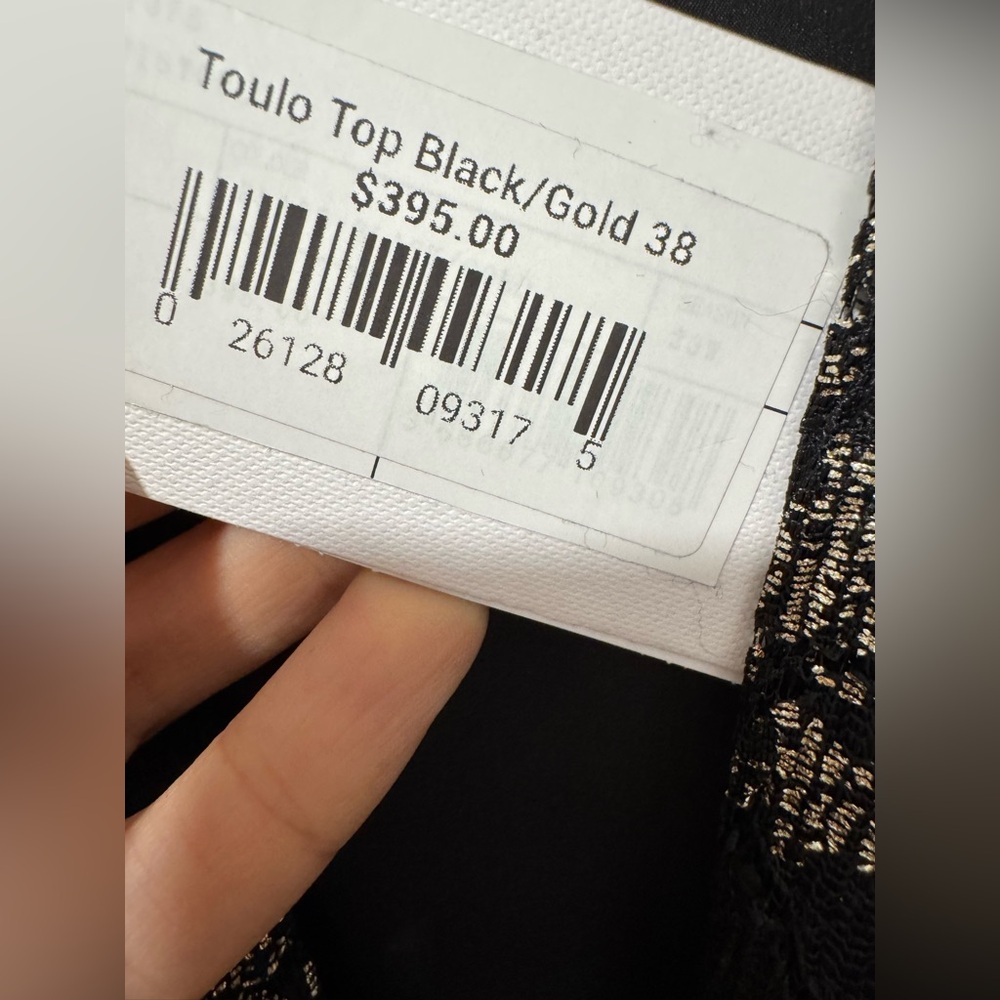 NWT IRO Tuolo Black and Gold Top - Picture 11 of 11